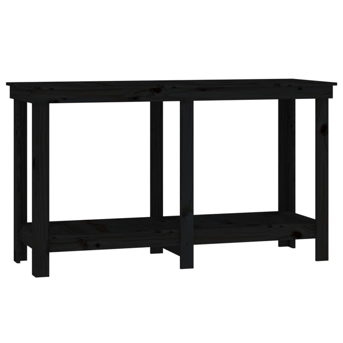 Banc de lucru, negru, 140x50x80 cm, lemn masiv pin WALTI