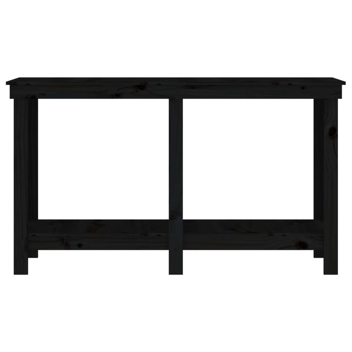 Banc de lucru, negru, 140x50x80 cm, lemn masiv pin WALTI