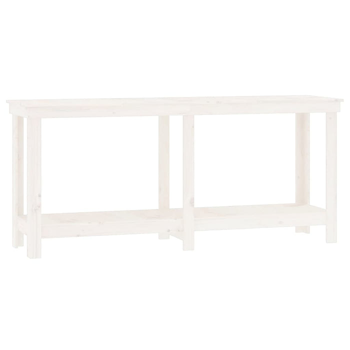 Banc de lucru, alb, 180x50x80 cm, lemn masiv pin WALTI