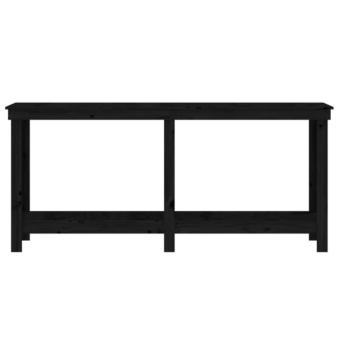 Banc de lucru, negru, 180x50x80 cm, lemn masiv pin WALTI