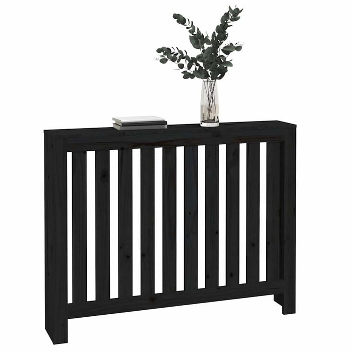 Mască pentru calorifer, negru, 108,5x19x84 cm, lemn masiv pin WALTI