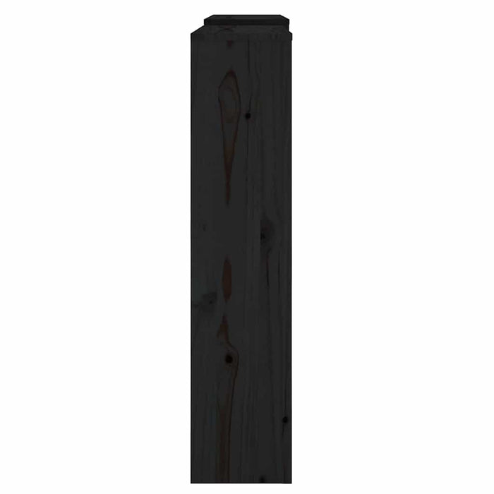 Mască pentru calorifer, negru, 210x21x85 cm, lemn masiv de pin WALTI