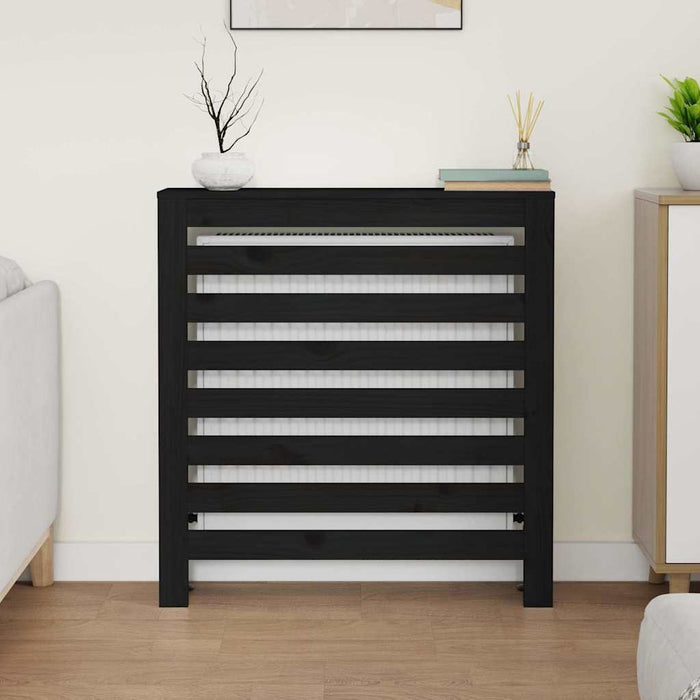 Mască pentru calorifer, negru, 79,5x19x84 cm, lemn masiv pin WALTI