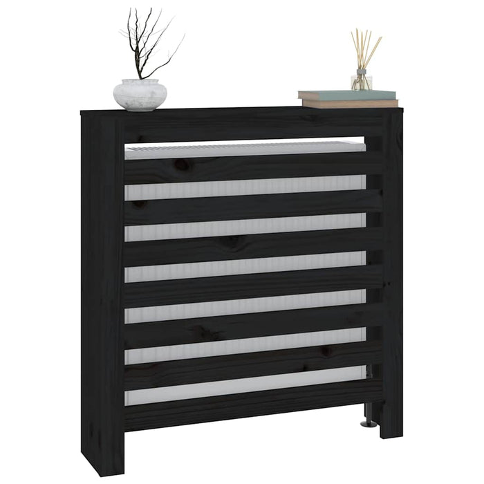 Mască pentru calorifer, negru, 79,5x19x84 cm, lemn masiv pin WALTI