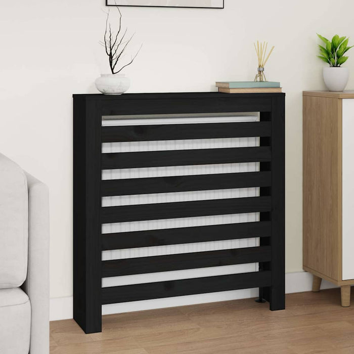 Mască pentru calorifer, negru, 79,5x19x84 cm, lemn masiv pin WALTI
