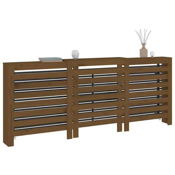 Mască pentru calorifer maro miere 210x21x85 cm lemn masiv pin WALTI