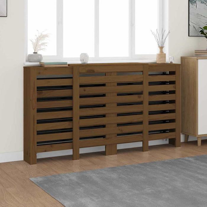 Mască pentru calorifer maro miere 210x21x85 cm lemn masiv pin WALTI
