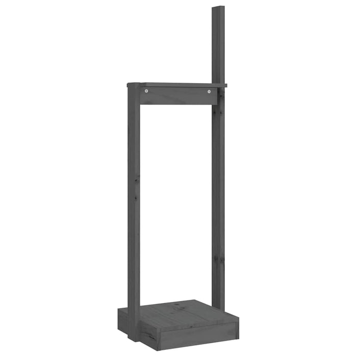 Suport pentru bușteni, gri, 33,5x30x110 cm, lemn masiv pin WALTI