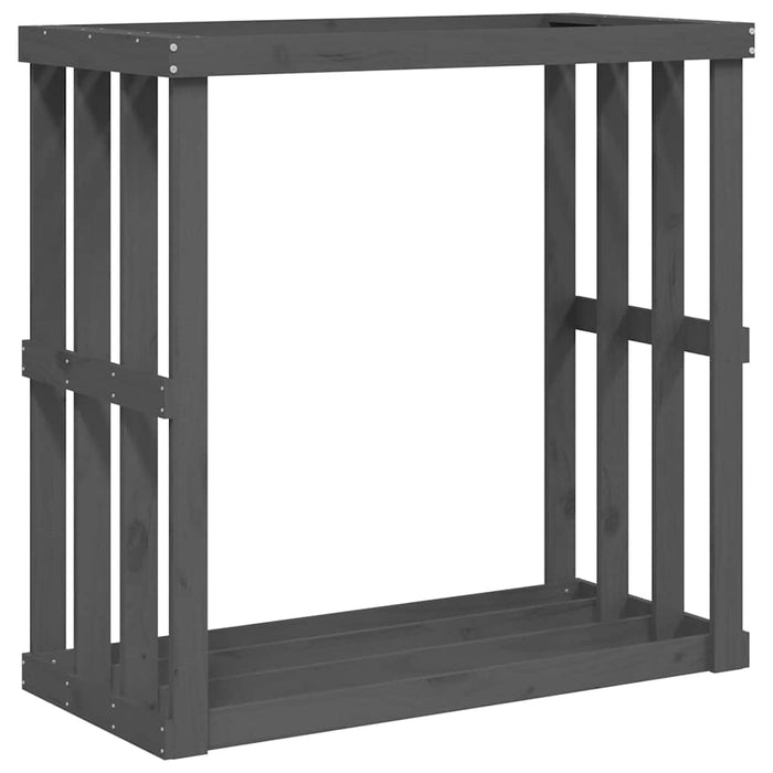 Suport bușteni de exterior, gri, 108x52x106 cm, lemn masiv pin WALTI