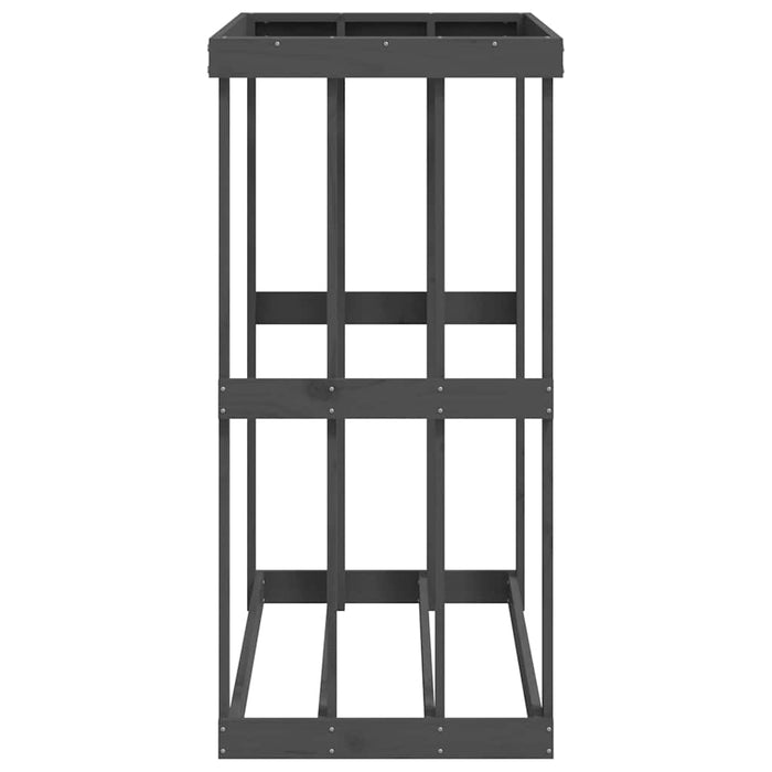 Suport bușteni de exterior, gri, 108x52x106 cm, lemn masiv pin WALTI