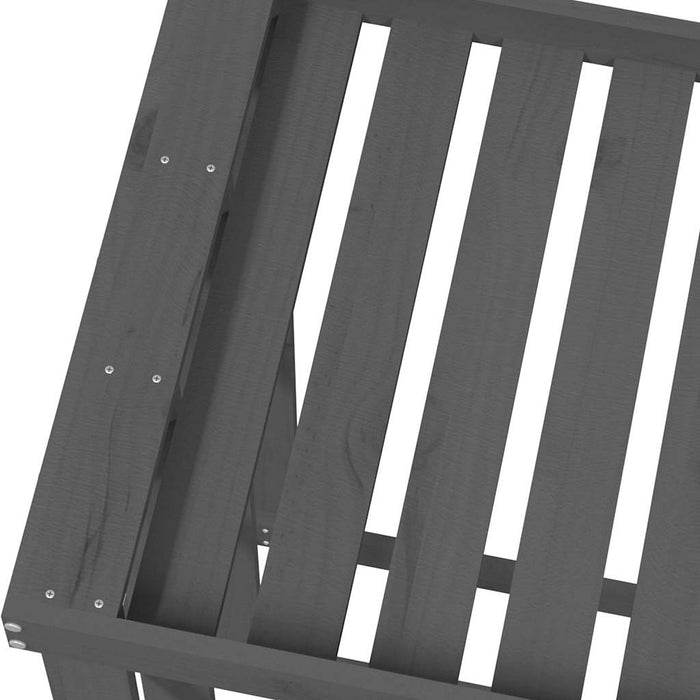 Suport bușteni de exterior, gri, 108x52x106 cm, lemn masiv pin WALTI