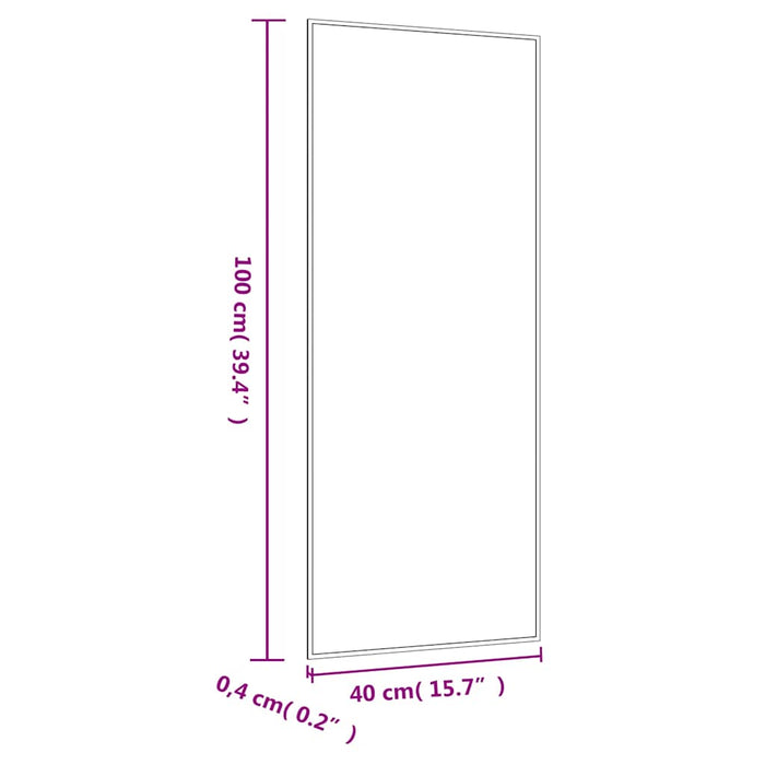 Oglindă de perete, 40x100 cm, dreptunghiular, sticlă - WALTI WALTI