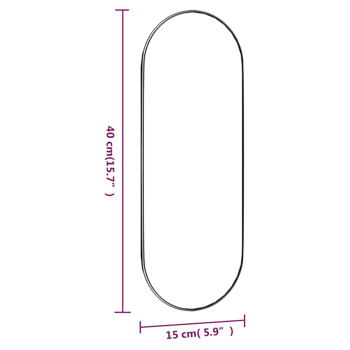 Oglindă de perete, 15x40 cm, oval, sticlă - WALTI WALTI