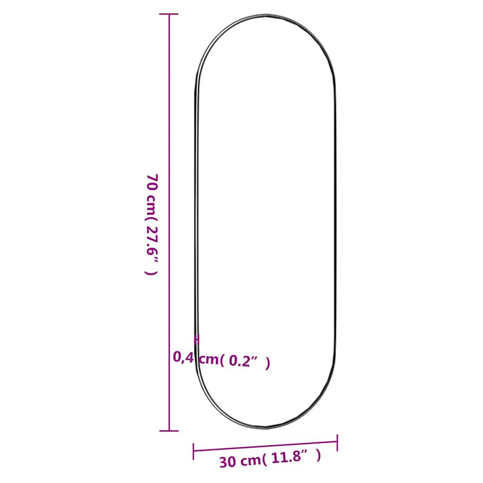 Oglindă de perete, 30x70 cm, oval, sticlă - WALTI WALTI