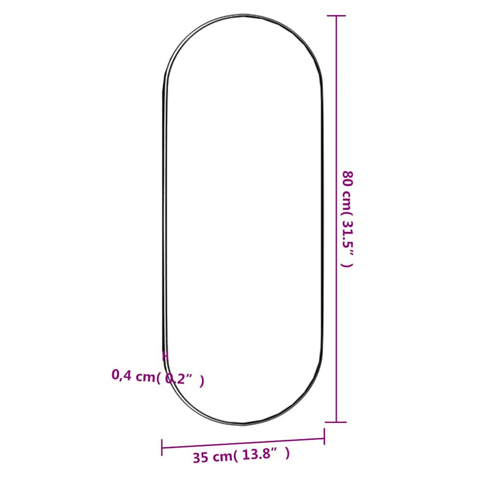 Oglindă de perete, 35x80 cm, oval, sticlă - WALTI WALTI