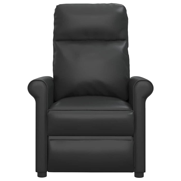 Fotoliu rabatabil electric, negru, piele ecologică WALTI