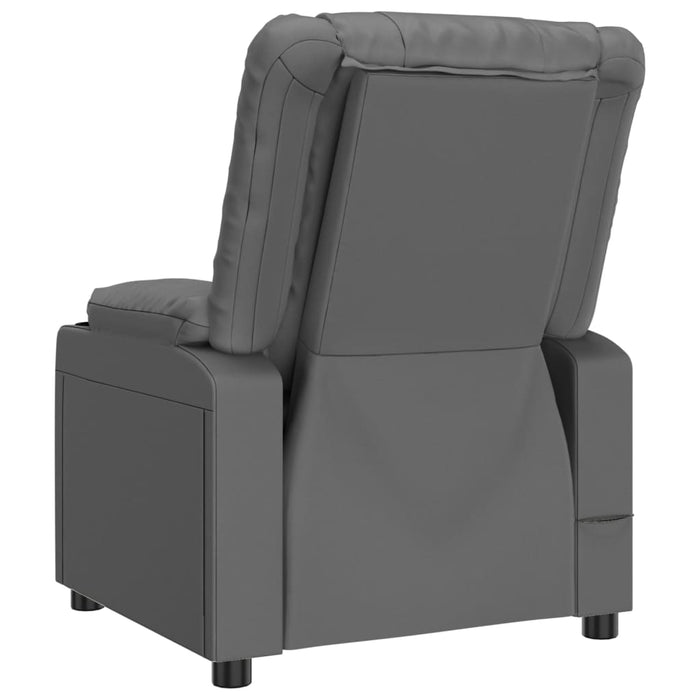 Fotoliu rabatabil electric, gri, piele ecologică - WALTI WALTI