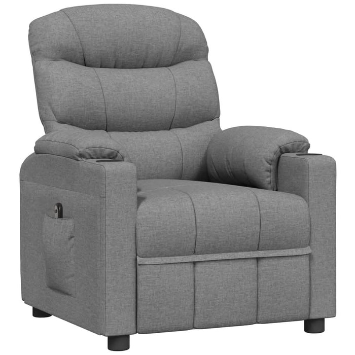 Fotoliu rabatabil electric, gri deschis, textil - WALTI WALTI