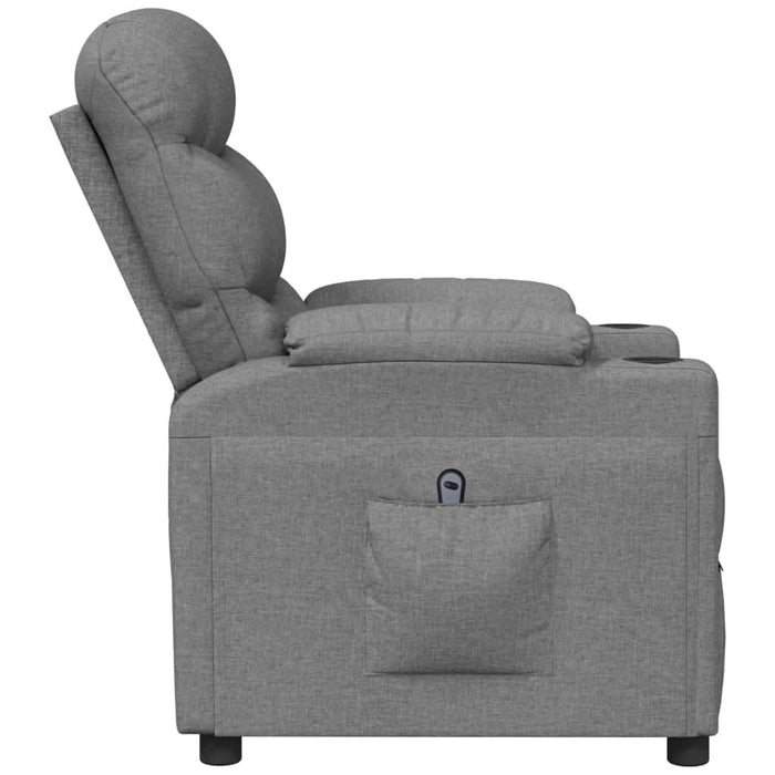 Fotoliu rabatabil electric, gri deschis, textil - WALTI WALTI