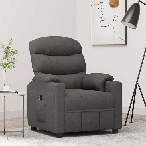 Fotoliu rabatabil electric, gri închis, material textil - WALTI WALTI