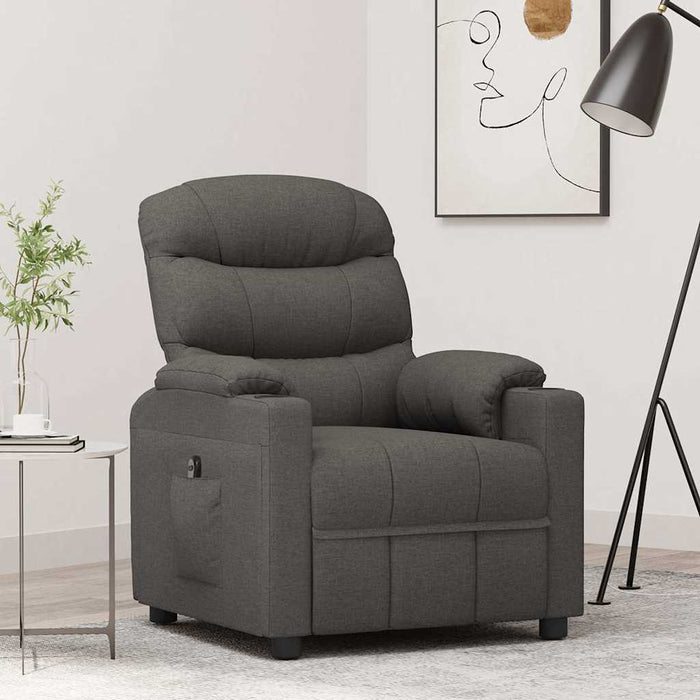 Fotoliu rabatabil electric, gri închis, material textil - WALTI WALTI