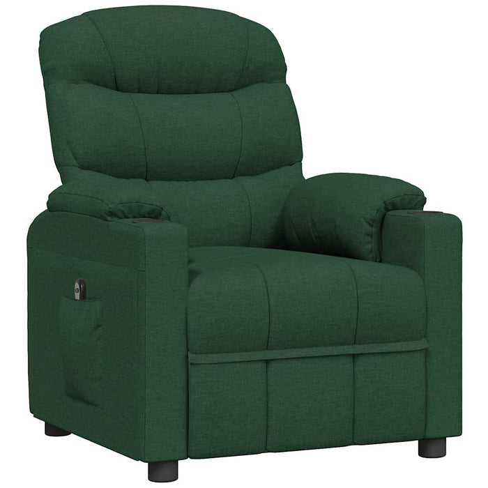 Fotoliu rabatabil electric, verde închis, material textil WALTI
