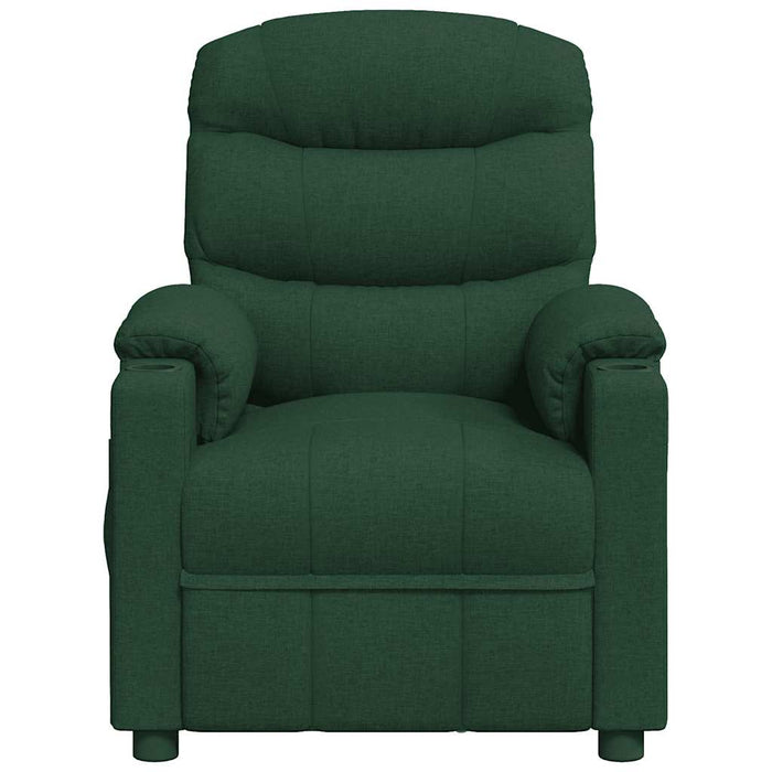 Fotoliu rabatabil electric, verde închis, material textil WALTI