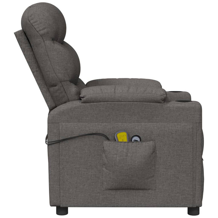 Fotoliu de masaj electric rabatabil, gri închis, textil - WALTI WALTI