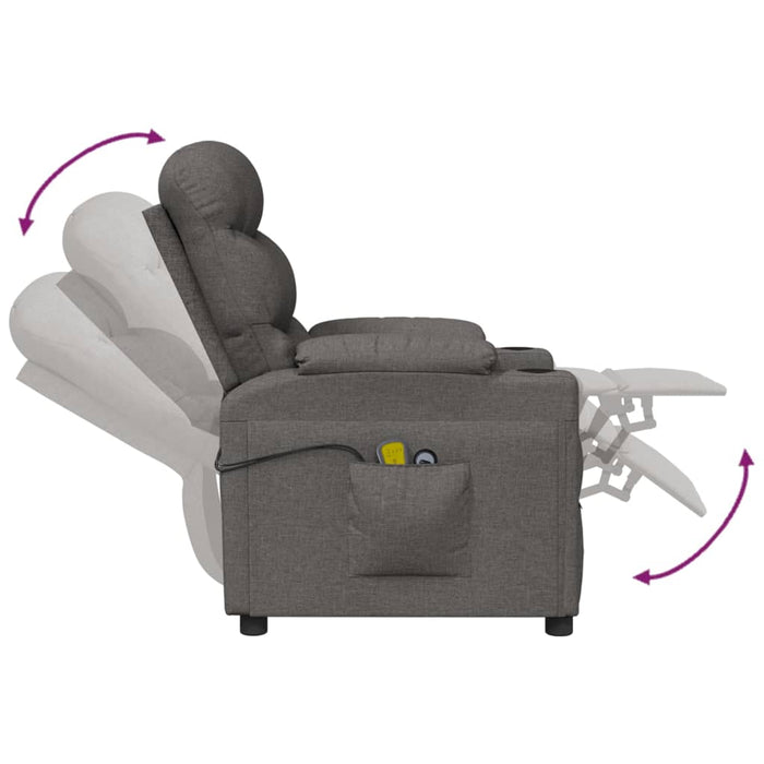 Fotoliu de masaj electric rabatabil, gri închis, textil - WALTI WALTI