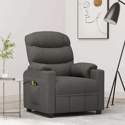 Fotoliu de masaj electric rabatabil, gri închis, textil - WALTI WALTI