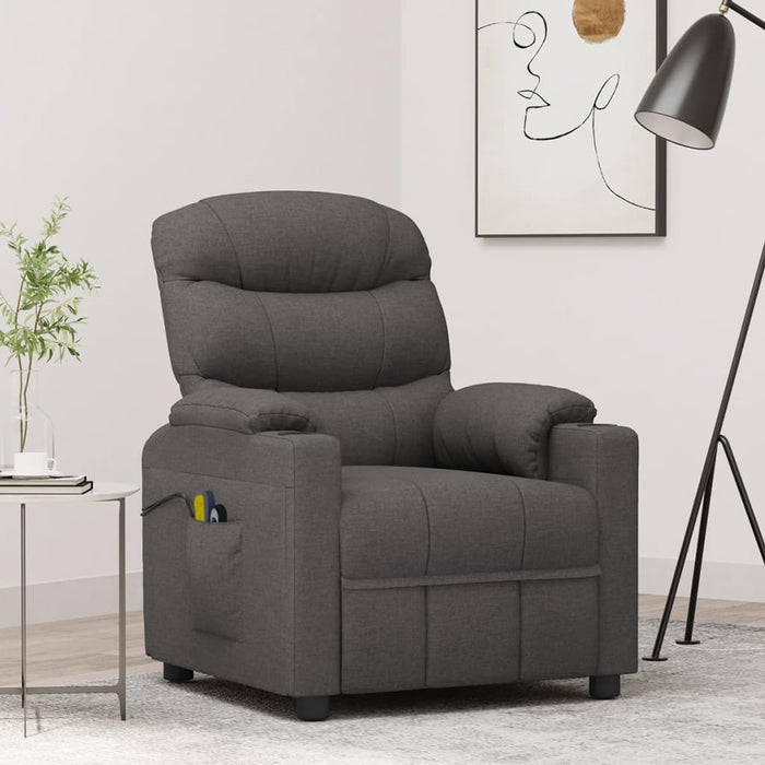 Fotoliu de masaj electric rabatabil, gri închis, textil - WALTI WALTI