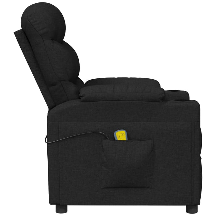Fotoliu de masaj electric rabatabil, negru, textil - WALTI WALTI