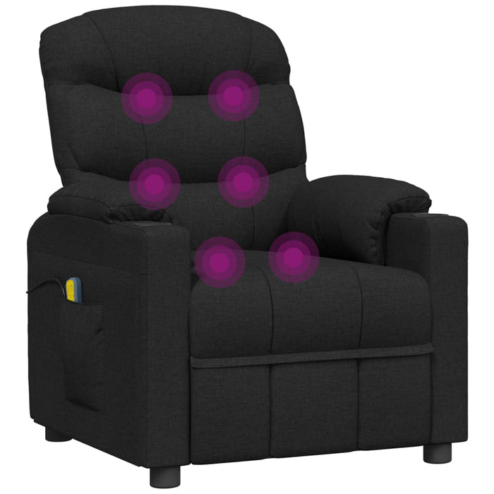 Fotoliu de masaj electric rabatabil, negru, textil - WALTI WALTI