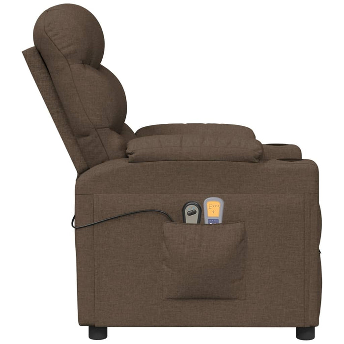 Fotoliu de masaj electric, maro, material textil WALTI