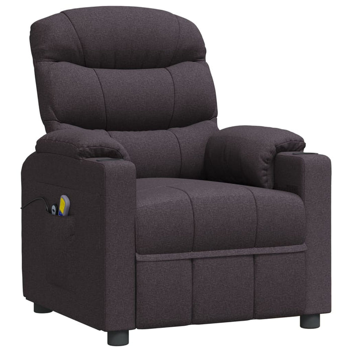 Fotoliu de masaj electric, maro închis, material textil WALTI