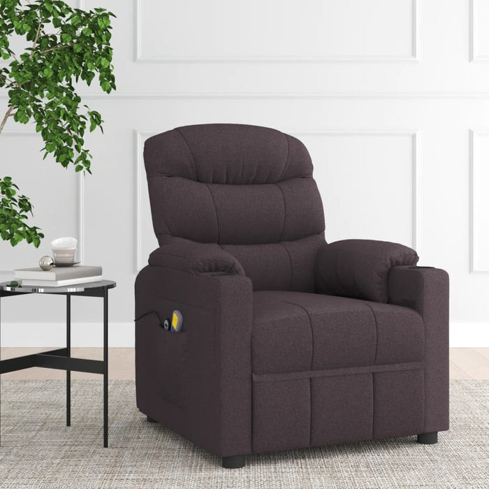 Fotoliu de masaj electric, maro închis, material textil WALTI