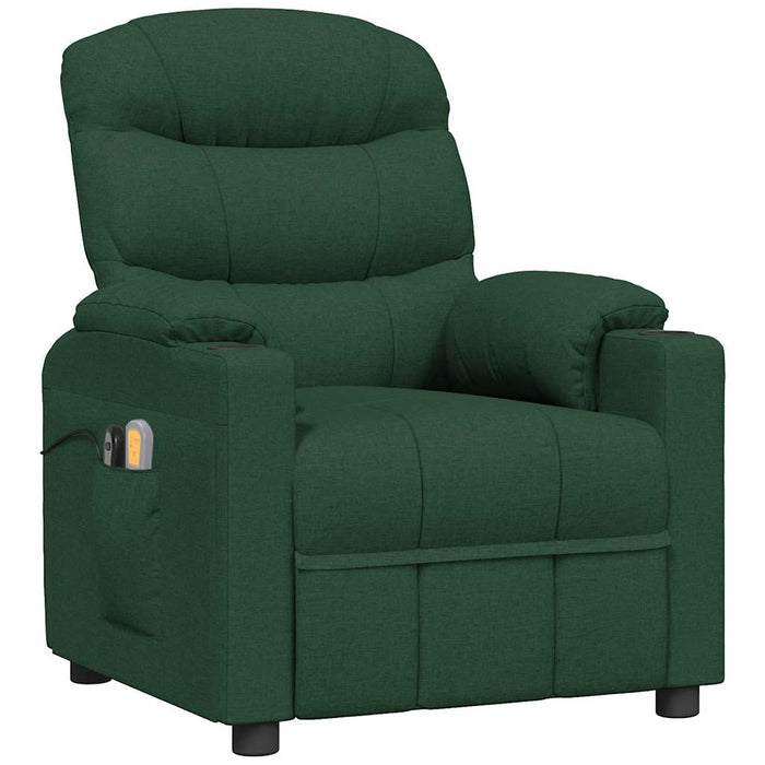 Fotoliu de masaj electric, verde închis, material textil WALTI