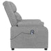 Fotoliu rabatabil electric, gri deschis, textil - WALTI WALTI