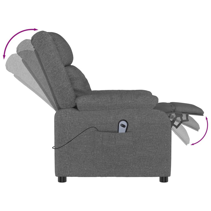 Fotoliu rabatabil electric, gri închis, material textil - WALTI WALTI