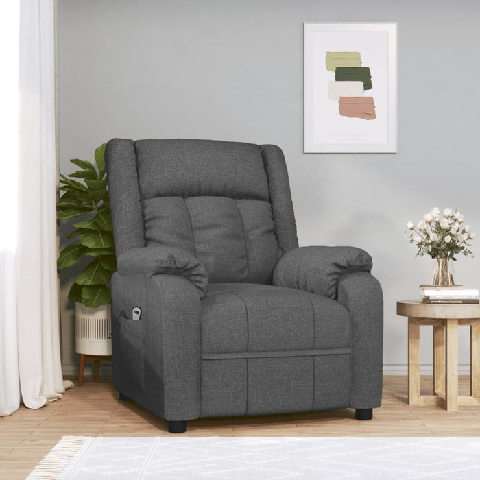 Fotoliu rabatabil electric, gri închis, material textil - WALTI WALTI