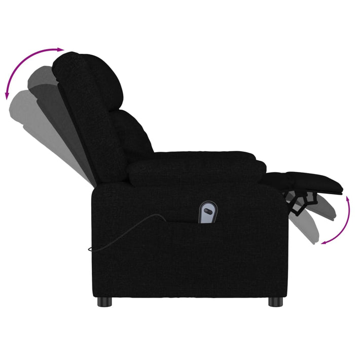 Fotoliu rabatabil electric, negru, material textil - WALTI WALTI