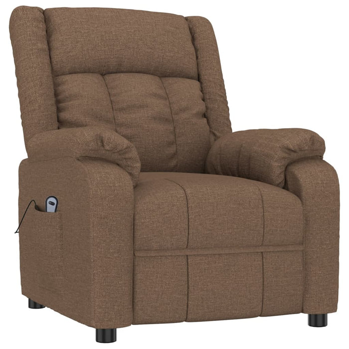 Fotoliu rabatabil electric, maro, material textil - WALTI WALTI