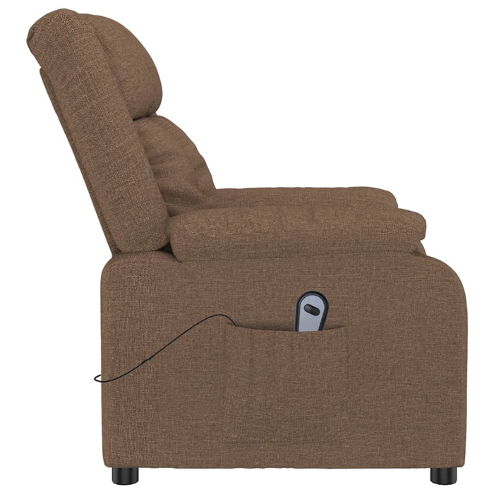 Fotoliu rabatabil electric, maro, material textil - WALTI WALTI