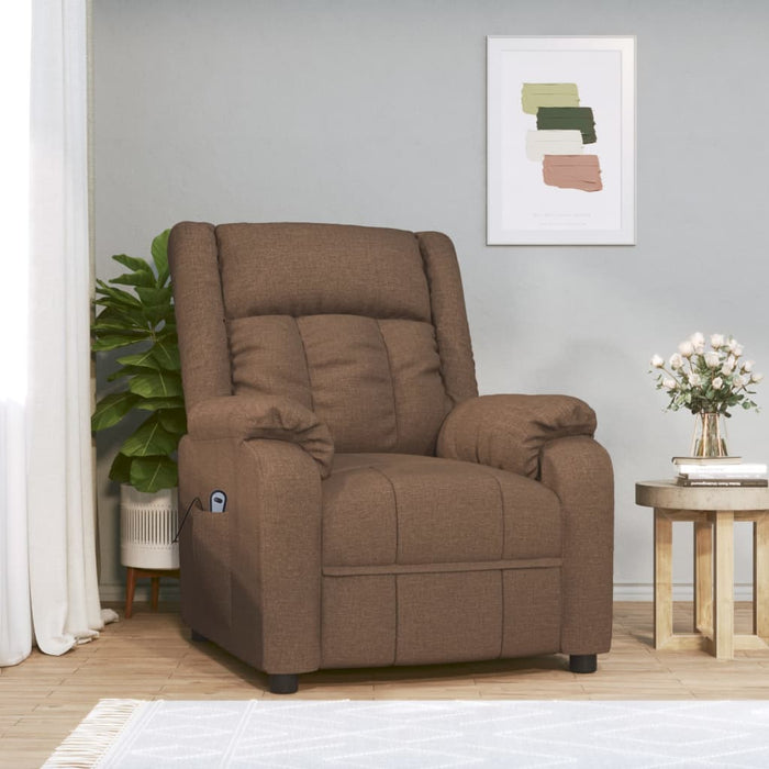 Fotoliu rabatabil electric, maro, material textil - WALTI WALTI