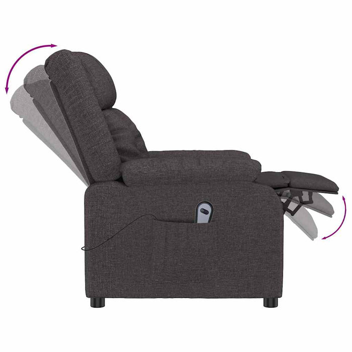 Fotoliu rabatabil electric, maro închis, material textil WALTI