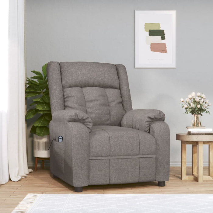 Fotoliu rabatabil electric, gri taupe, material textil - WALTI WALTI