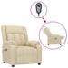 Fotoliu rabatabil electric, crem, material textil - WALTI WALTI