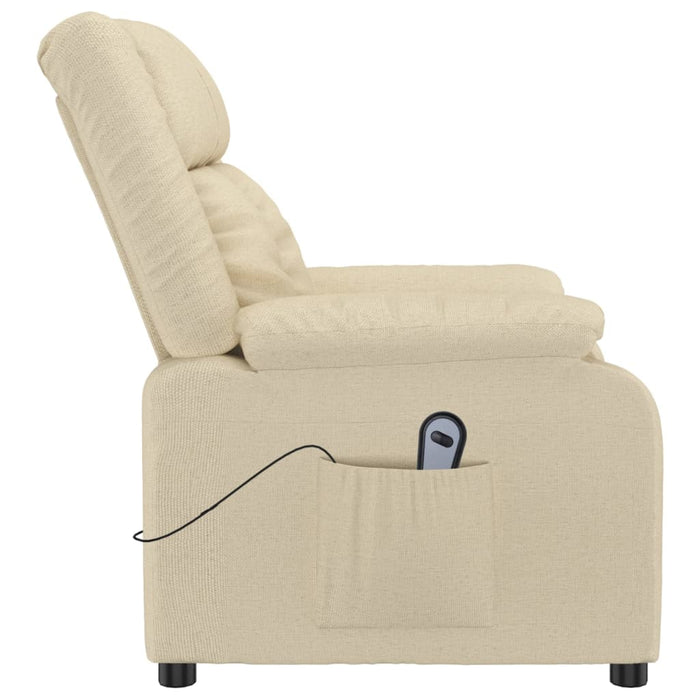 Fotoliu rabatabil electric, crem, material textil - WALTI WALTI