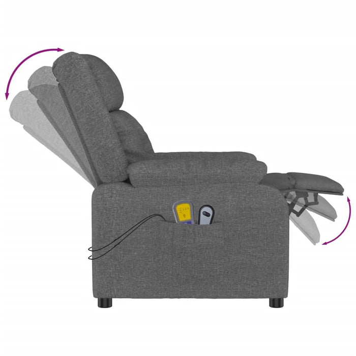 Fotoliu de masaj electric rabatabil, gri închis, textil - WALTI WALTI