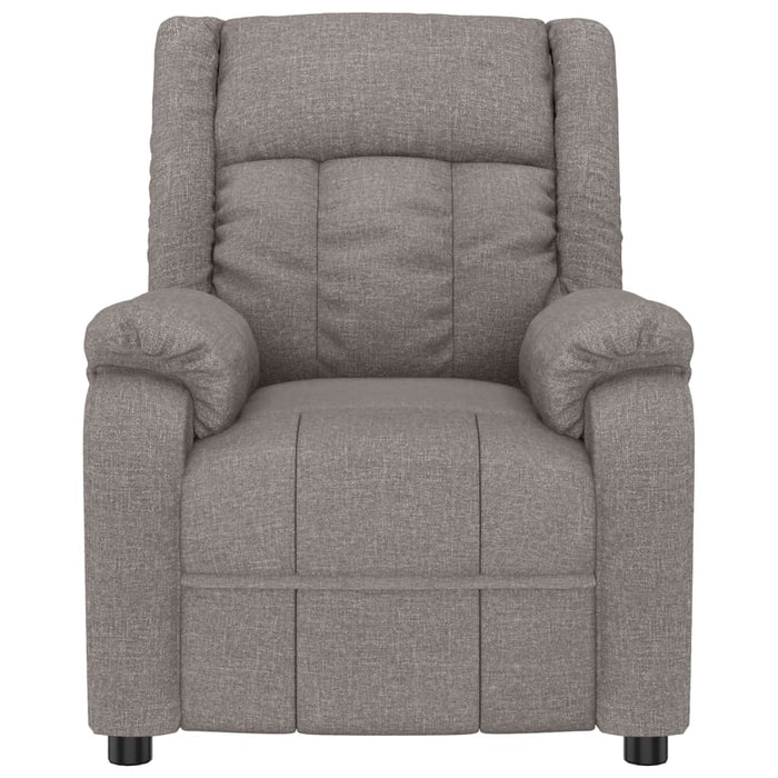 Fotoliu de masaj electric rabatabil, gri taupe, textil WALTI